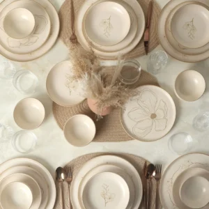 Taupe Bloom servis za ruċavanje